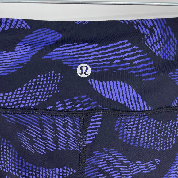 Lululemon Wunder Under Pant III Size 6 30" Warp Super Purple Black - Picture 3 of 9